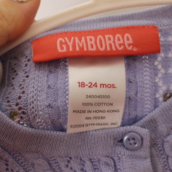 GYMBOREE  Periwinkle Embroidered Cardigan - Picture 3 of 5